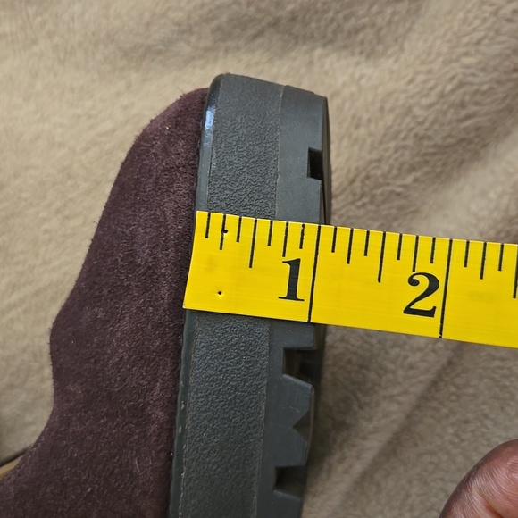 Michael Kors Brown Suede Leather Heeled Pumps with Chunky Platform Mary Jane - Picture 10 of 13